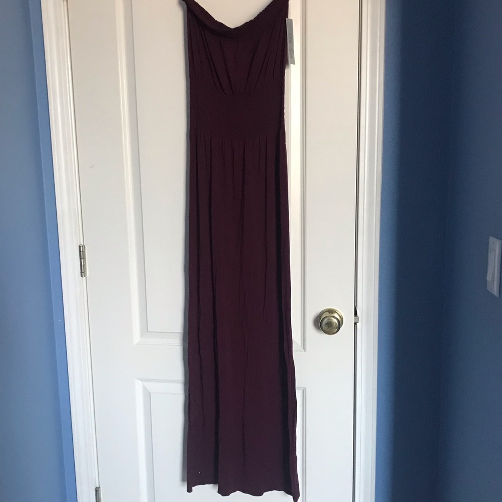 Burgundy maxi dress
